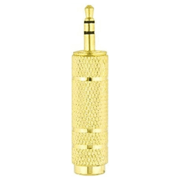 محول صوت 6.5 ملم انثي إلى 3.5 ملم ذكر - ذهبي