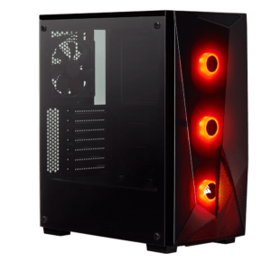 كيسة كمبيوتر هيكل خارجي مضيئة Corsair Carbide Spec DELTA RGB مع باور سبلاي Corsair CV550 550W 80 Plus Bronze