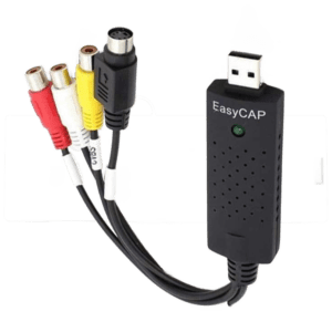 محول فيديو ايزي كاب USB2.0 مع صوت لالتقاط ملفات فيديو وصوت عالية الجودة مباشرة EasyCap