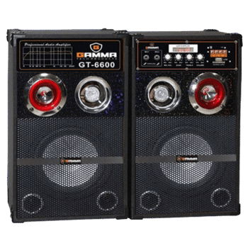 سماعة صب بلوتوث GAMMA GT 6600 ميموري - USB - AUX مضيئة بحجم 7 بوصة